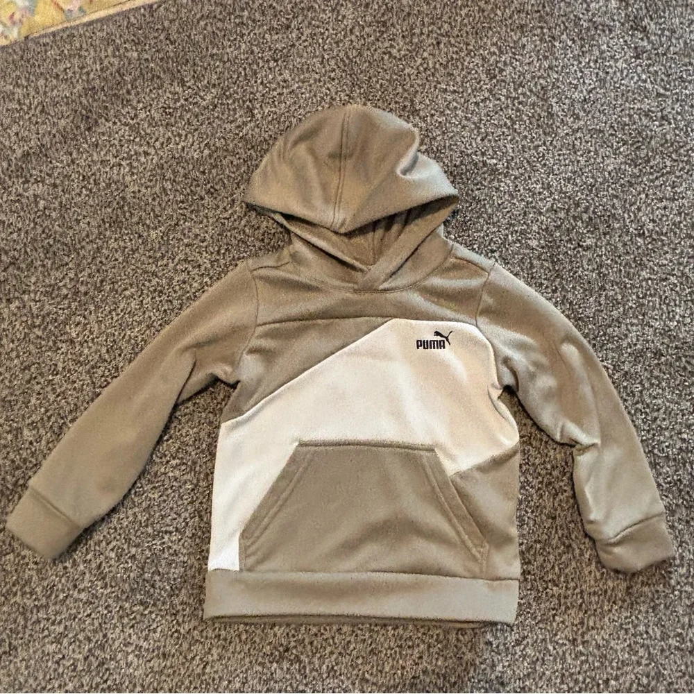 Puma Tan Baby Boy Stylish Hoodie & Pants  Track Suit Set 24mo Athletic Spring - Picture 6 of 11